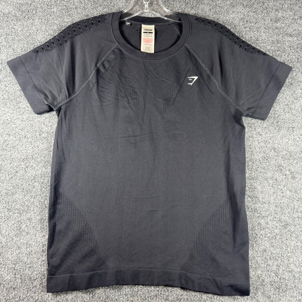 Gymshark Energy+ Seamless T-Shirt Womens Small Black GLST4274-BK-AW20-291